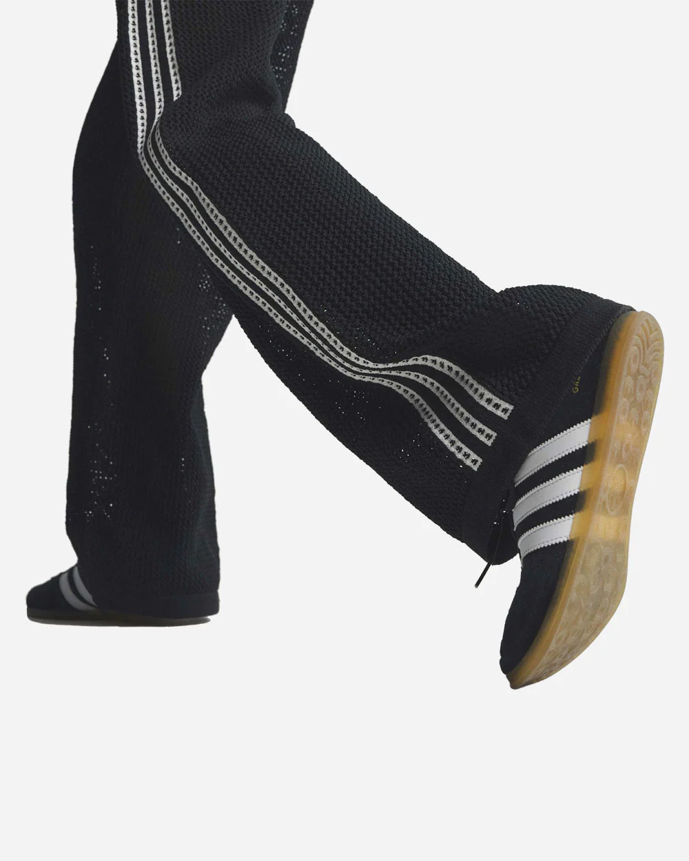 Knitted Crochet Firebird Track Pants Black - Image 8