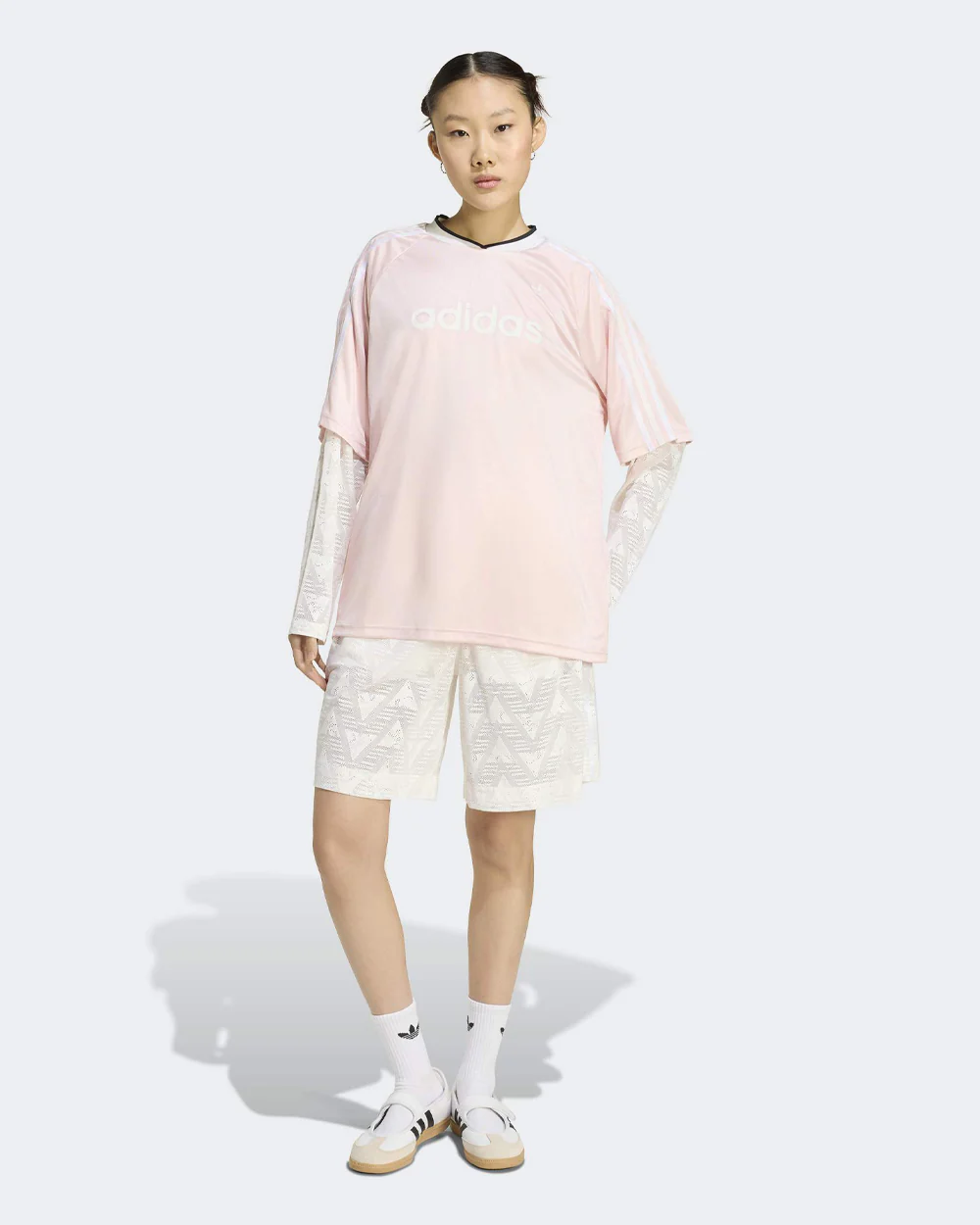 Lace Long Sleeve Jersey Sand Pink - Image 6