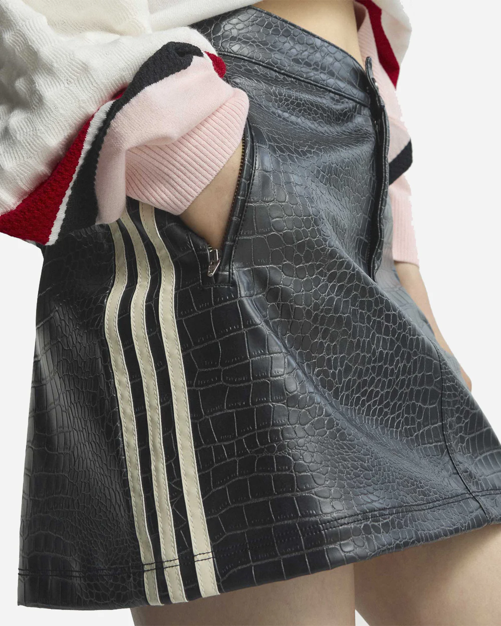 Pleather Mini Skirt Black - Image 3