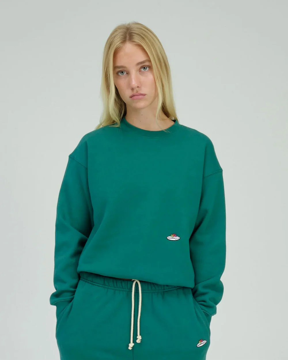 Fruit Of The Loom x Crew Neck Sweatshirt Green - Image 3