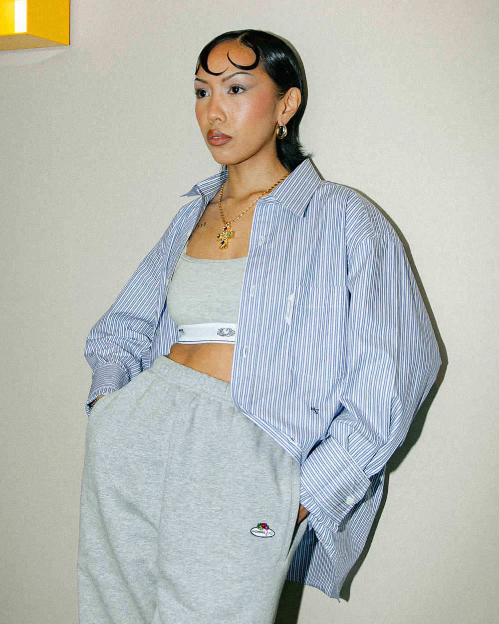 Fruit Of The Loom x Vintage Fit Sweatpants Heather Grey - Image 4