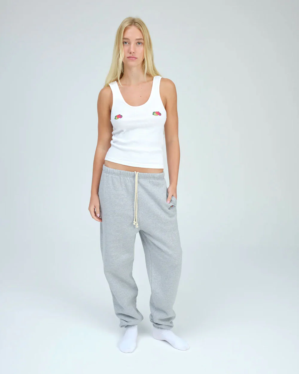 Fruit Of The Loom x Vintage Fit Sweatpants Heather Grey - Image 6