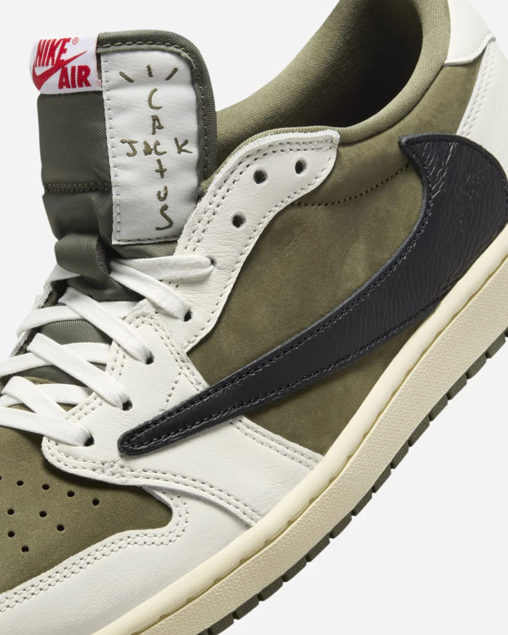 Travis Scott x Air Jordan 1 Low OG Medium Olive - Image 5
